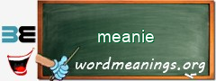 WordMeaning blackboard for meanie